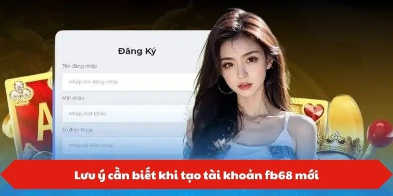 Lưu ý cần biết khi tạo tài khoản fb68 mới